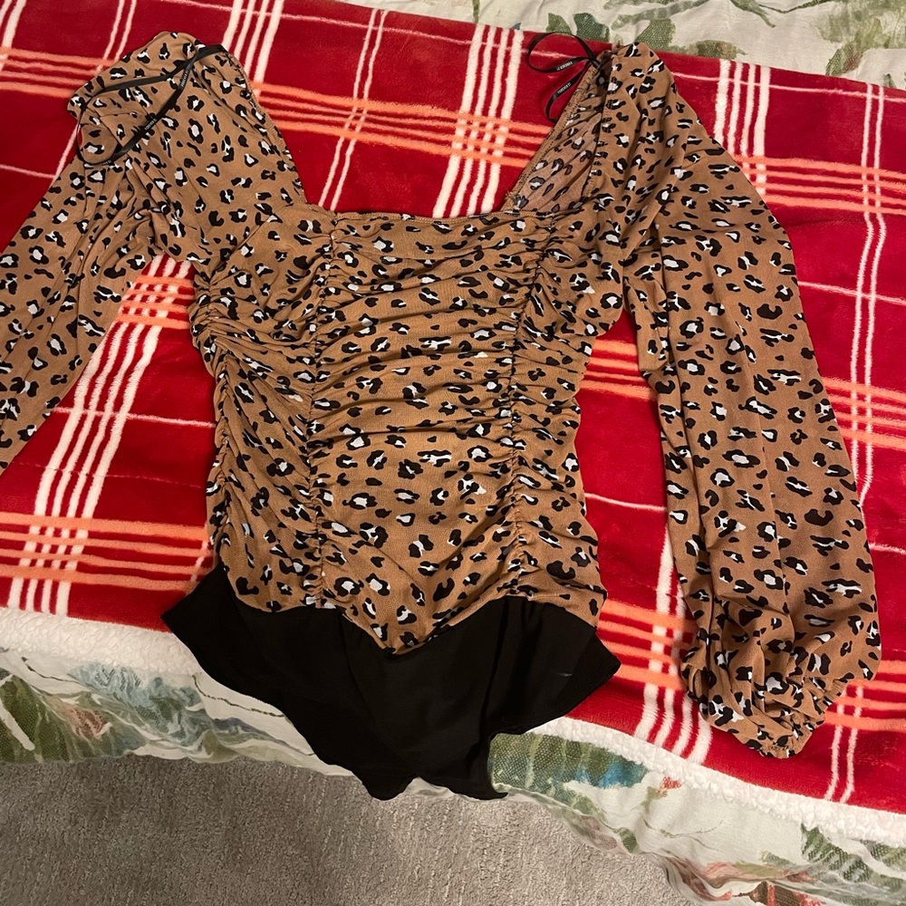 Cheetah print body suit